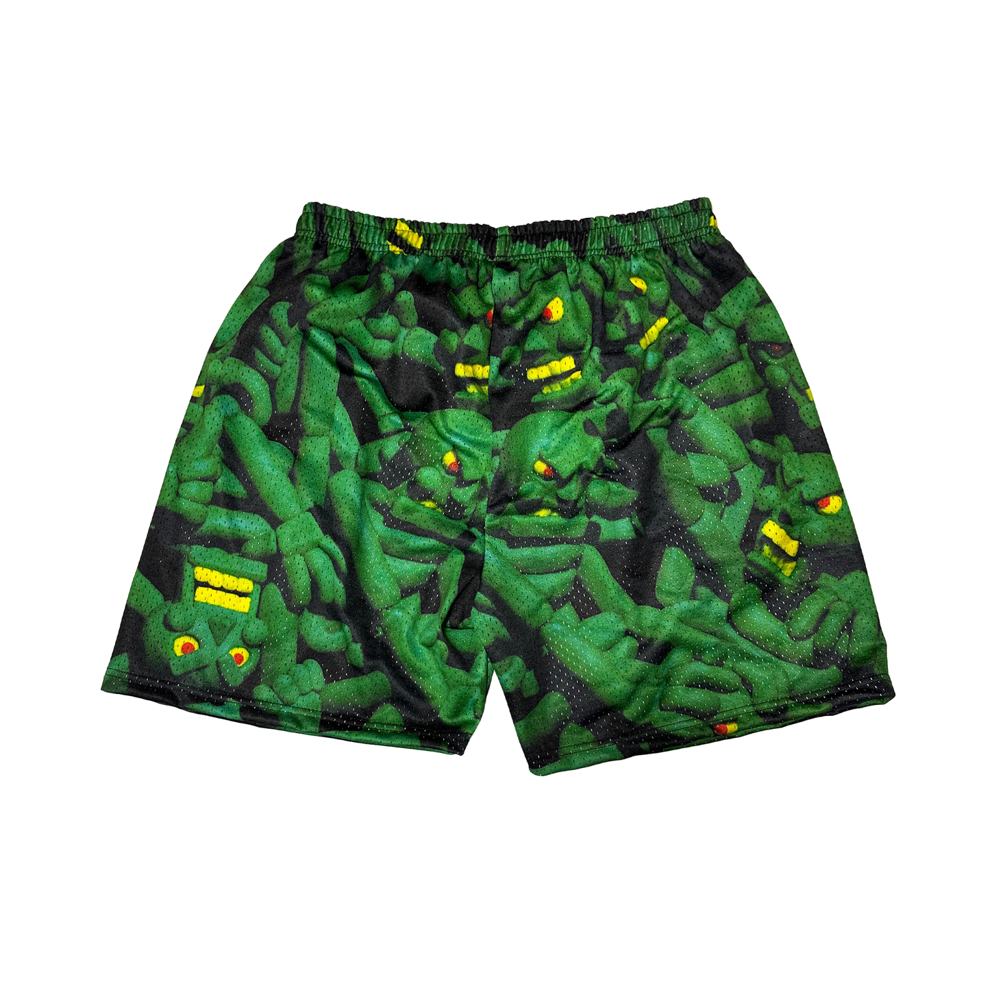 GREEN SKELLY CAMO (MESH SHORTS)